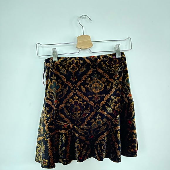 Ecote velvet print skirt - Picture 3 of 3